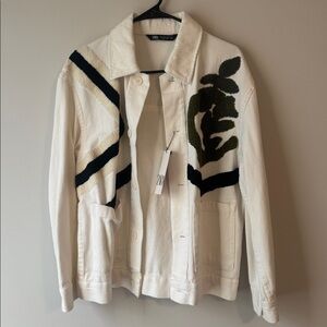 Zara Cream Jacket with Black Label